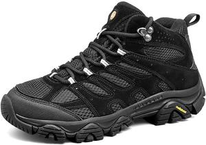 Кроссовки для походов Qacksv Mens - легкие низкие дышащие кеды для прогулок, треккинга и активного отдыха на природе, черный