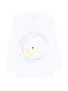 Топ с графическим принтом Stella Mccartney Kids, белый
