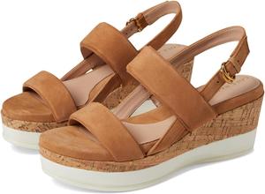 Туфли Cole Haan Aislin Wedge Sandal, цвет Pecan Suede/Cork