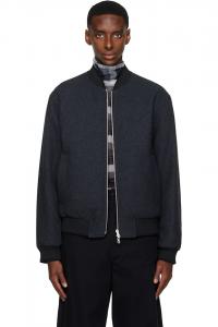 Dries Van Noten Серая двусторонняя куртка-бомбер