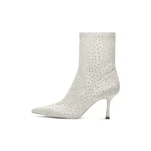 JC DAMO Растягивающиеся носковые сапоги женские черно-серые серые, цвет Gray