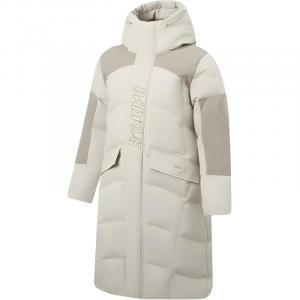 Мужская пуховая куртка Li Ning, цвет гравий, белый, серый, с капюшоном, утепленная