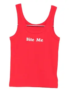 Топ с вышитой надписью Markgong, красный