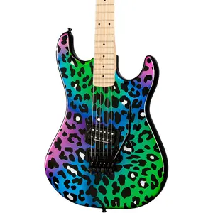 Электрогитара Kramer Baretta "Feral Cat" с индивидуальной графикой, расцветка Радужный Леопард
