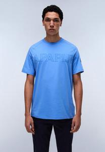 Футболка с принтом AMBRA SS Napapijri, темно-синий