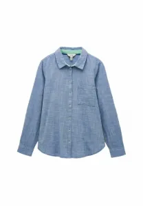 Блузка с длинными рукавами и пуговицами стандартного кроя Joules, Blue