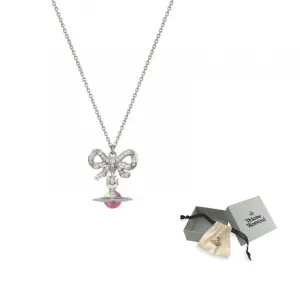 Vivienne Westwood Переработанное серебряное ожерелье Women's Silver/Pink