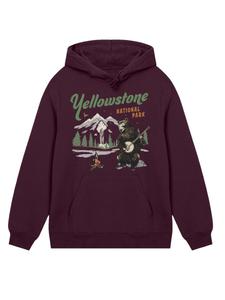 Толстовка F4NT4STIC US National Parks Yellowstone Bear Playing Banjo, темно-фиолетовый