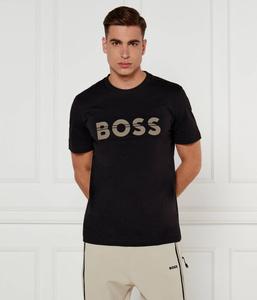 Футболка мужская Boss Green хлопковая с надписью, черный