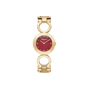 Ferragamo Часы Wrist Watch Quartz Movement Stainless Steel Watchband 28mm Red Watch Dial Women's Watch, Red