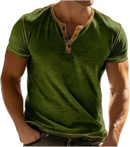 Мужская футболка-поло с коротким рукавом Henley