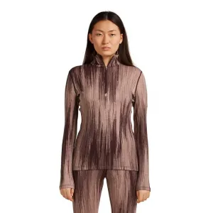 Базовый слой с длинным рукавом Icebreaker Merino 260 Tech Vertex Peak AOP, коричневый