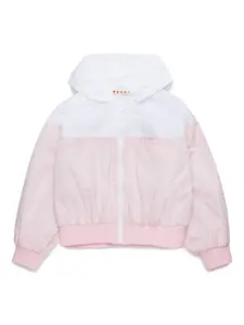 Бомбер с вышитым логотипом Marni Kids, розовый
