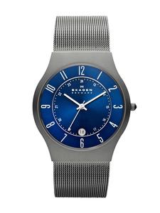 Мужские аналоговые часы Skagen из нержавеющей стали 233XLTTN, цвет Gray