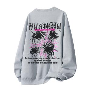 Свитшот Unisex Crew Neck Moderate Heavyweight HUANQIU, светло-серый