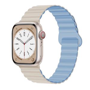 Ремешок Apple совместимый силиконовый материал Penc iWatch, магнитная петля силиконовый ремешок оранжево-красный