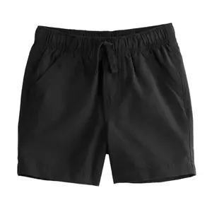 Шорты для мальчиков с завязками и плоской передней частью из поплина Jumping Beans, цвет black ore