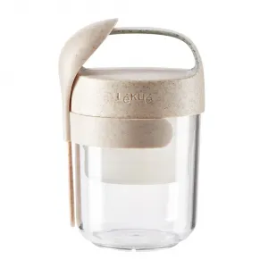 Jar Organic To Go Контейнер для еды Lékué с ложкой, естественный