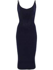 Трикотажное платье миди Mugler, синий