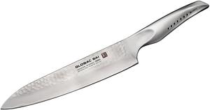 Global Sai 20 см шеф-нож/нож для нарезки - легкая японская нержавеющая сталь, острое как бритва лезвие, сделано в Японии, SAI-02, серебряный