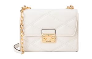 MICHAEL KORS Женская белая сумка-конверт из искусственной кожи среднего размера через плечо