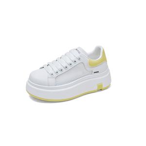 Нескользящие, амортизирующие, износостойкие, легкие, дышащие, низкие кроссовки для скейтбординга для женщин King Jinmai, Yellow