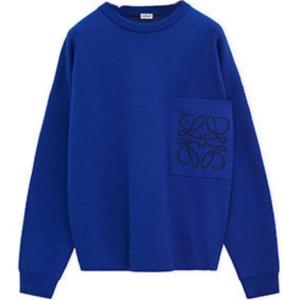 Свитер с анаграммой LOEWE, синий