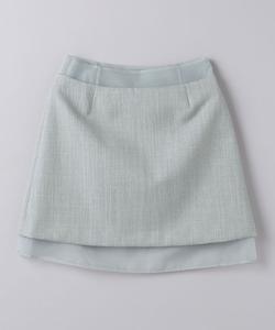 Мини-юбка из саржевой органзы United Arrows, цвет Lt.Gray