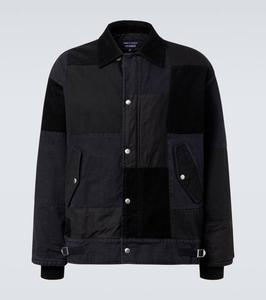 Хлопковая куртка оксфорд с панелями Comme des Garçons Homme, Black Mix