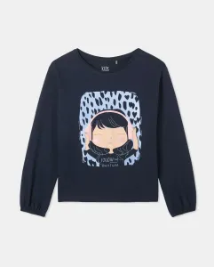 Футболка с длинными рукавами с позиционными куклами для девочек Kids El Corte Inglés, синий