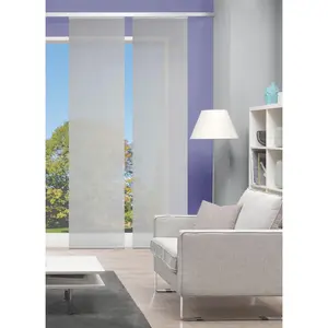 Штора 2ER SET ROM панельные каретки 2 шт. комплект, размеры ВxШ: 260x60 см, комплект из 2 однотонных раздвижных штор Vision S, серый