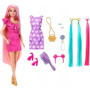 Детская кукла Barbie Fun and Fancy Hair JDC85 doll, розовый