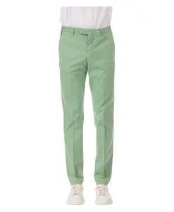 Брюки Delavè из эластичного хлопка Pt Torino, зеленый
