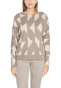 Джемпер Street One с геометрическим узором, коричневый/белый