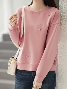 Женская толстовка с вышивкой Doux Belle, цвет Pink