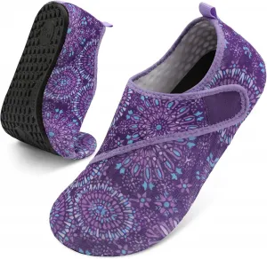 BARERUN Обувь для водных видов спорта на босу ногу с быстрой сушкой, аква-носки для плавания, пляжа, бассейна, серфинга, йоги для женщин и мужчин, фиолетовый