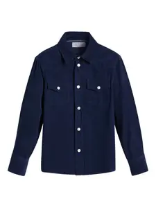 Вельветовая рубашка Brunello Cucinelli Kids, синий