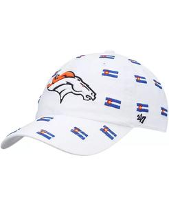 Женская белая кепка Denver Broncos Confetti Clean Up '47, регулируемая '47 Brand