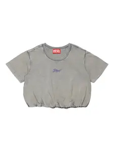 Футболка Tfenerdi с вышивкой Diesel Kids, серый