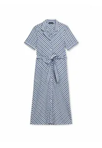 Платье-Рубашка в полоску с поясом Brooks Brothers, Blue