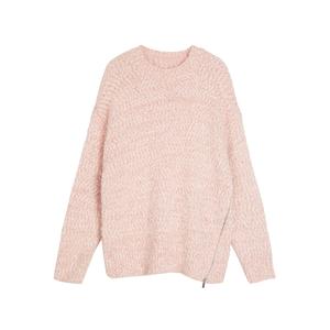 ELLE Трикотажный свитер для женщин с круглым вырезом, розовый, Moderate Others