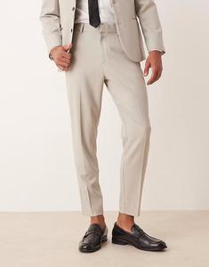 Зауженные брюки Asos Design, серо-бежевый