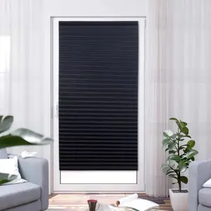 Жалюзи Plissee COMO с защитой от света, свободно свисающие K-Home, черный