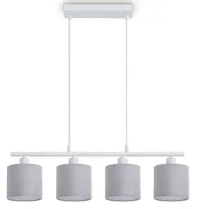 Подвесной светильник Paco Home Anika, бело-серый