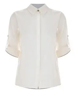 Роскошная блузка молочного крема Kocca, белый