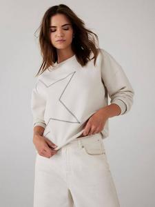 Свитшот с звездным принтом Mint Velvet, White Ivory