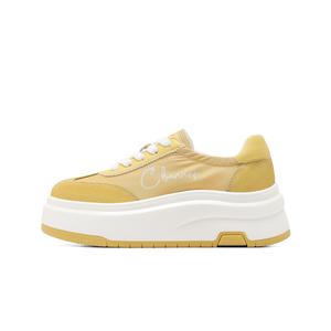 Износостойкие женские скейтерские кеды Low Top C°BANNER, желтый