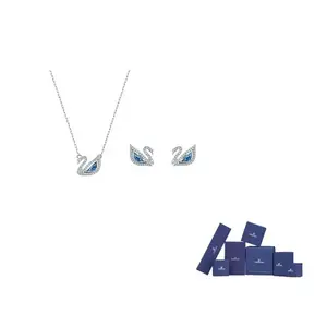 Родированная подвеска с обручем для серег Женская Swarovski