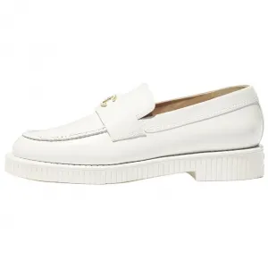 CHANEL Женские белые лоферы