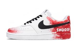 Court Vision 1 Street Trendy Red Print Abrasion Resistant Low top Skateboard Shoes мужские Nike, оранжевый красный